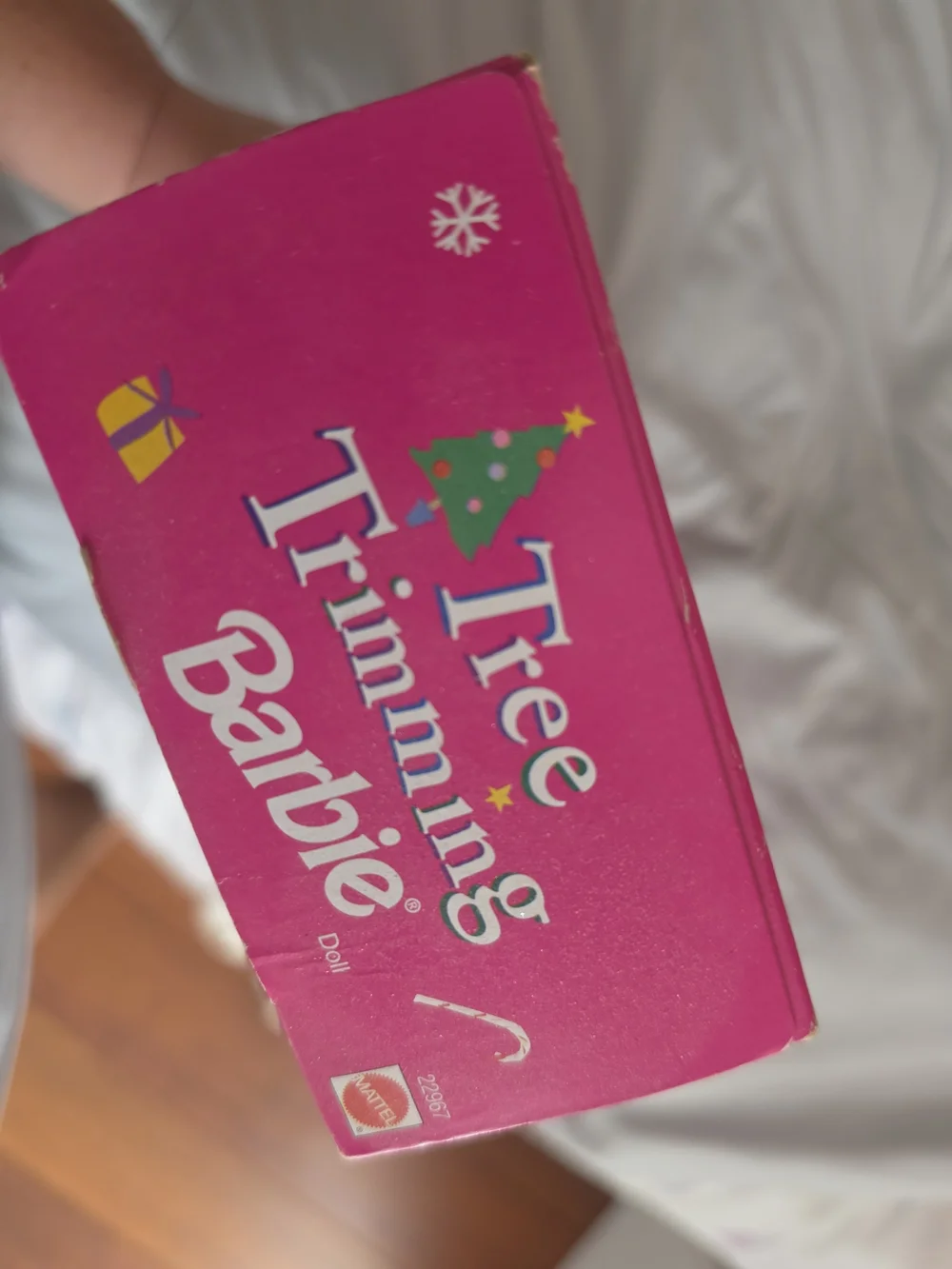 Barbie 1998 Tree Trimming Doll - In Box Pink Box